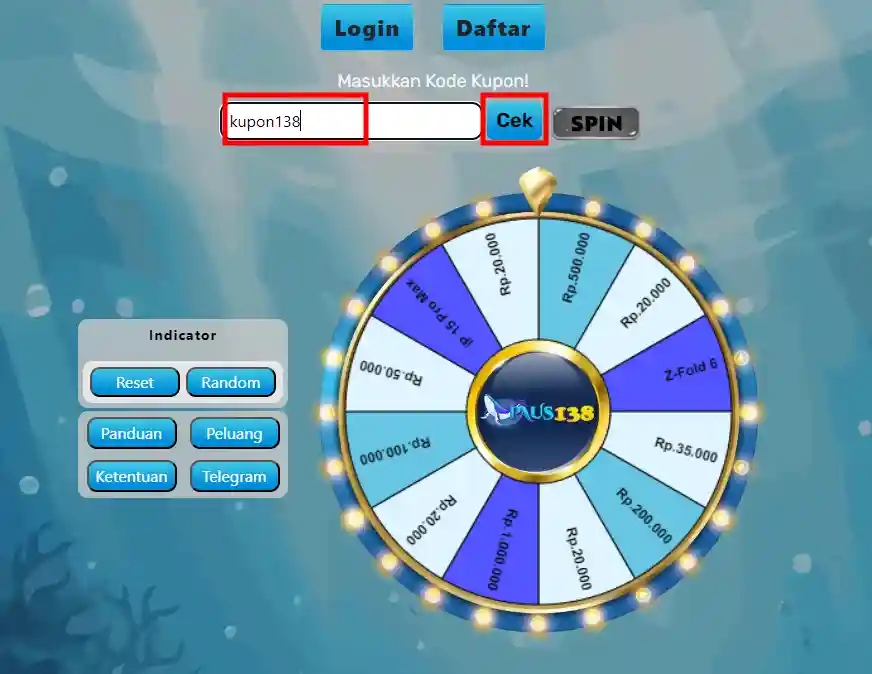 langkah pertama wheel Paus138